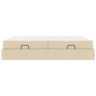 Рамка за легло със съхранение Крем 200 x 200 cm текстил