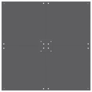 Основа за чадър Тъмносив 100 x 100 x 4 см Стомана