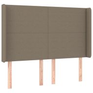 Боксспринг легло с матрак и LED, таупе, 140x200 см, плат