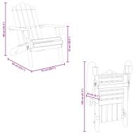 Градински стол "Адирондак" с опора за крака, акация масив