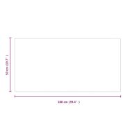 Стъклена подложка за камина, правоъгълна, 100x50 см