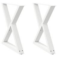 Крака за трапезна маса, 2 бр., бели, 80 x (72-73,3) см, стомана