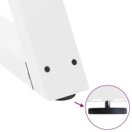 Крака за трапезна маса, 2 бр., бели, 70 x (72-73,3) см, стомана