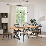 Крака за трапезна маса, 2 бр., антрацит, 90x(72-73,3) см, стомана