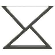 Крака за трапезна маса, 2 бр., антрацит, 90x(72-73,3) см, стомана