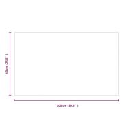 Стъклена подложка за камина, правоъгълна, 100x60 см