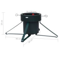 Стойка за коледна елха, черна, 46x46x19 см