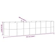 Градинска повдигната леха поцинкована стомана кафяво