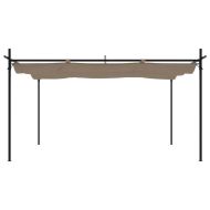 Пергола с прибиращ се покрив таупе 395x292x230 см