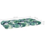 Градинска палетен среден диван бял импрегнирано борово дърво