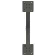 Крака за масичка за кафе, X-образни, 2 бр., антрацит, 50 x (42-43) см, стомана