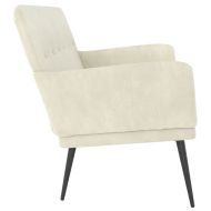 Пейка, кремава, 108x79x79 см, кадифе