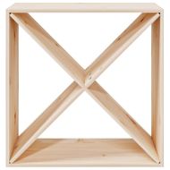 Шкаф за вино, 62x25x62 см, борово дърво масив