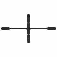 Крак за трапезарна маса, форма на паяк, черен, 150x78x(72-73) см, стомана