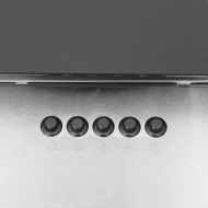 Стенен абсорбатор, 60 см, инокс и закалено стъкло, сребрист