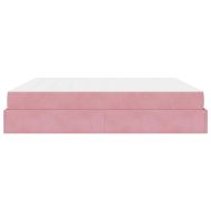 Рамка за легло с матрак с матрак 2 pcs Розово Кадифе