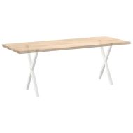 Крака за трапезна маса, X-образни, 2 бр., бели, 57 x (72-73) см, стомана