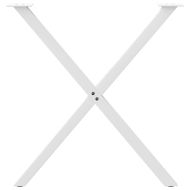 Крака за трапезна маса, X-образни, 2 бр., бели, 70x(72-73) см, стомана