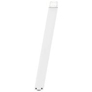 Крака за трапезарна маса, U-образни, 2 бр., бели, 50 x (72-73) см, стомана