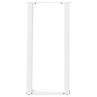 Крака за конзолна маса, U-образни, 2 бр., бели, 38 x (72-73) см, стомана