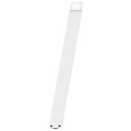 Крака за конзолна маса, U-образни, 2 бр., бели, 38 x (72-73) см, стомана