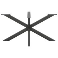 Крак за трапезна маса с форма на паяк, антрацит, 150x78x(72-73) см, стомана