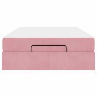 Рамка за легло с матрак Розово 120 x 190 cm Кадифе