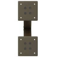 Крака за масичка за кафе, X-образни, 2 бр., естествена стомана, 28 x (42-43) см, стомана