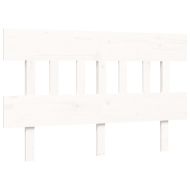 Рамка за легло с табла бяла Small Double масивна дървесина