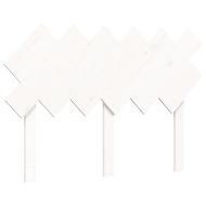 Рамка за легло с табла бяла Small Double масивна дървесина