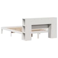 Легло с етажерка за книги, без матрак, 120x190 см, бор масив