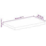 Плот за маса, 50x40x3,8 см, жив ръб, грубо мангово дърво масив