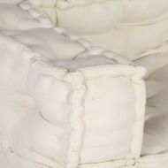 2-местен модулен диван Крем 140x70x36 плат