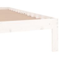 Рамка за легло, бяла, бор масив, 90x190 см, Single