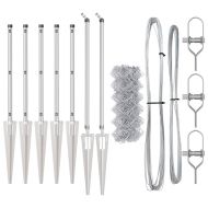 Оградна верига с колони Сребрист 0.6 x 10 м Стомана