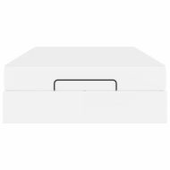 Рамка за легло с матрак Чисто бяло 120 x 190 cm Изкуствена кожа