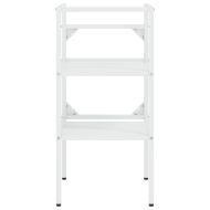 Рамка за мивка за баня с вграден умивалник, бяла, желязна