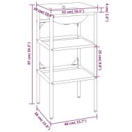 Рамка за мивка за баня с вграден умивалник, бяла, желязна