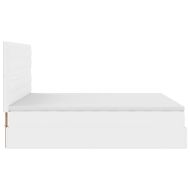 Османска легло с матраци, чисто бяло, 200x200см изкуствена кожа