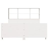 Рамка за легло без матрак, бял, 120x190 см, борово дърво масив