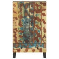 Висок шкаф с чекмедже 60x33x100 см регенериран масив и желязо