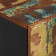 Висок шкаф с чекмедже 60x33x100 см регенериран масив и желязо