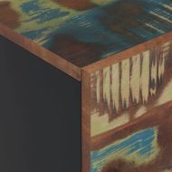 Висок шкаф с 3 врати 40x33x110 см регенериран масив и желязо