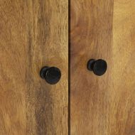 Висок шкаф с чекмедже 60x33x100 см манго масив и желязо