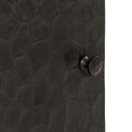 Страничен шкаф, черен, 40x33x75 см, манго масивно дърво