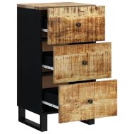 Бюфет с 3 чекмеджета 40x33,5x75 см масивно мангово дърво