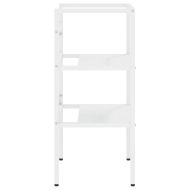 Рамка за мивка за баня, бяла, 40x38x83 см, желязо