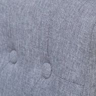 Трапезни столове, 6 бр, светлосиви, плат