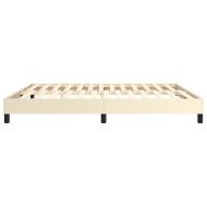 Рамка за легло с пружини кремава 180x200 см изкуствена кожа