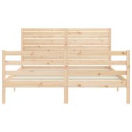 Рамка за легло с табла, 160х200 см, масивно дърво